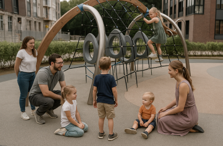 Резиновые покрытия под ключ для детских и спортивных площадок